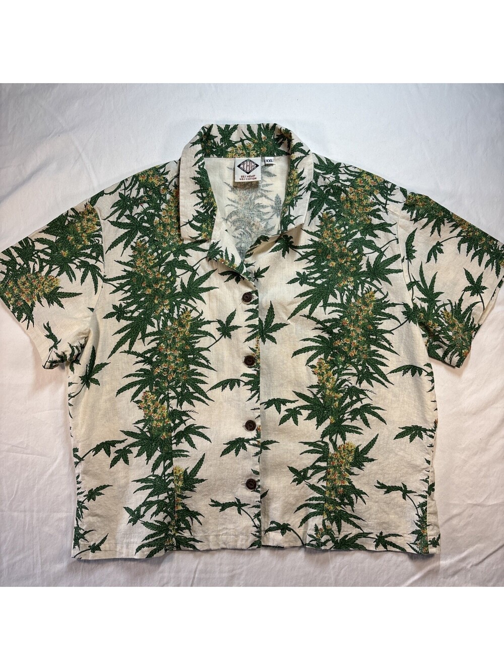 Hawaii Vintage Hemp Wear Marijuana pattern XXL Made in USA